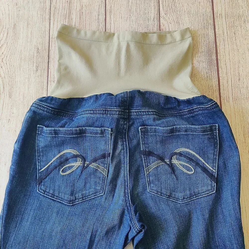 Indigo Blue Premium Denim straight leg maternity jeans sz S